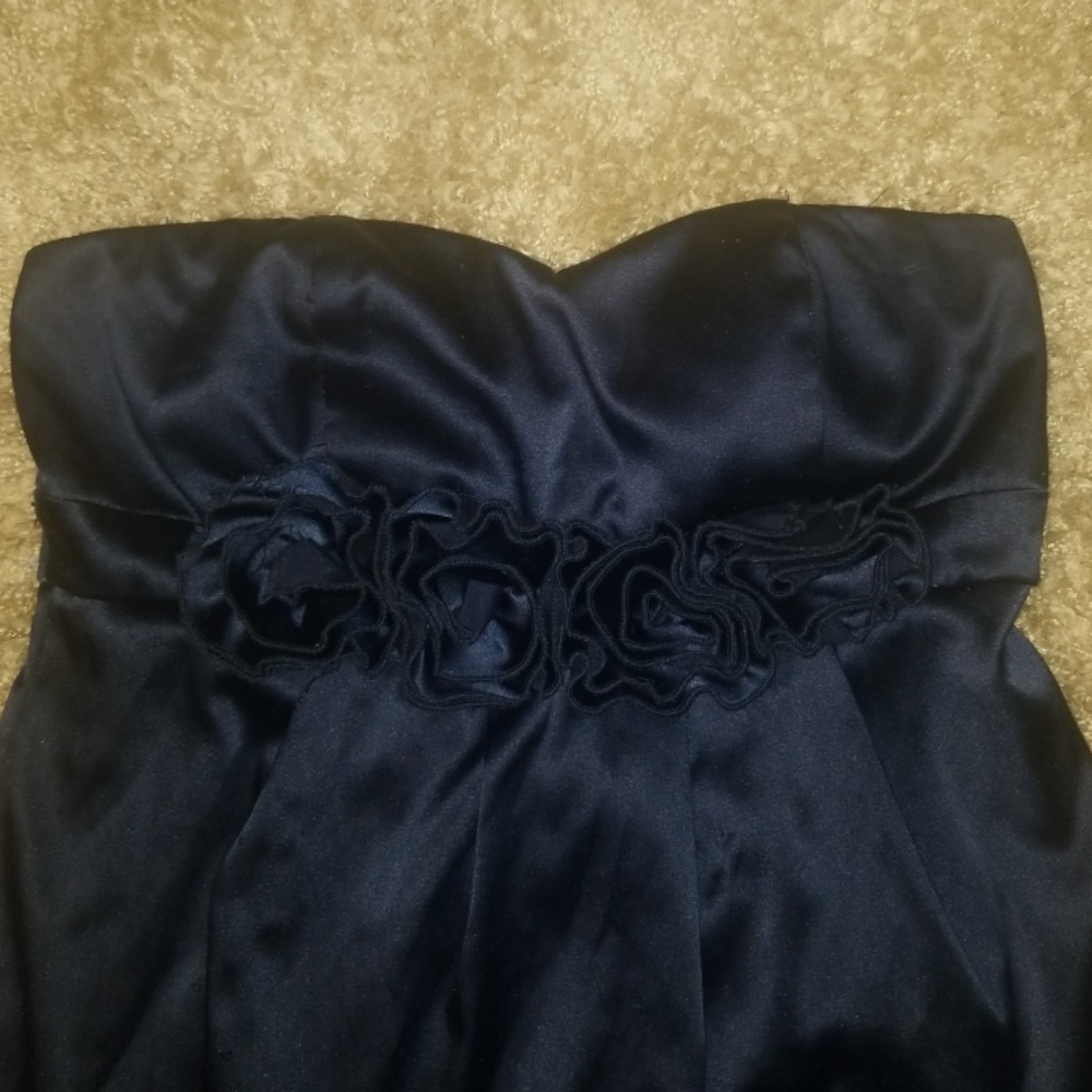 Wet Seal Blue Sleeveless Dress Flower Detail GUC